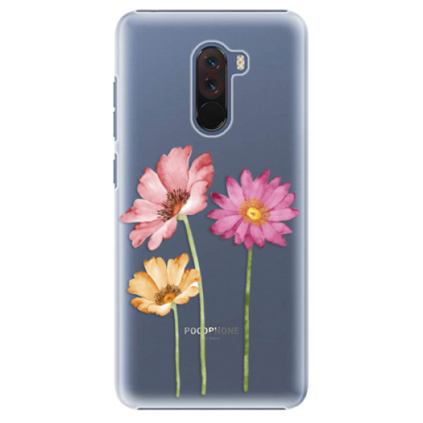 Plastové puzdro iSaprio - Three Flowers - Xiaomi Pocophone F1