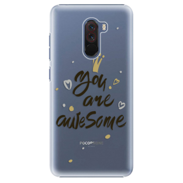 Plastové puzdro iSaprio - You Are Awesome - black - Xiaomi Pocophone F1