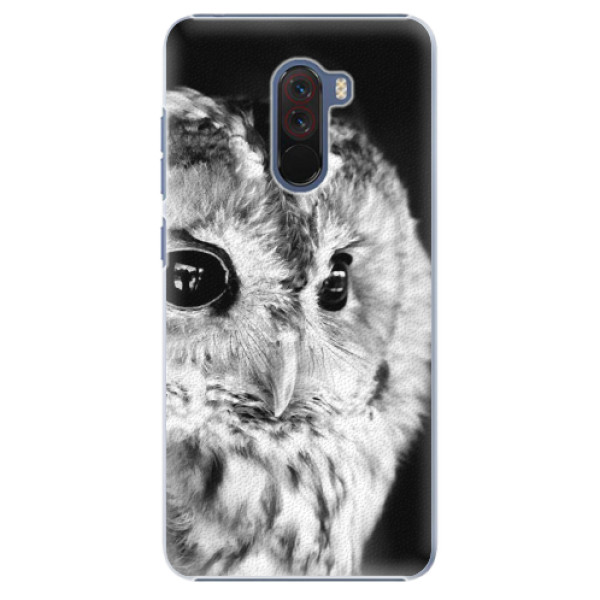 Plastové puzdro iSaprio - BW Owl - Xiaomi Pocophone F1