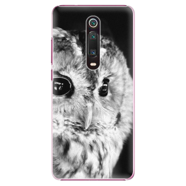 Plastové puzdro iSaprio - BW Owl - Xiaomi Mi 9T