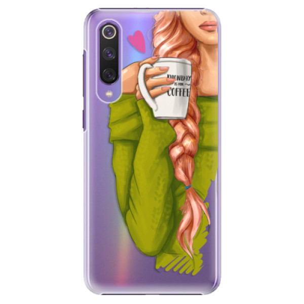 Plastové puzdro iSaprio - My Coffe and Redhead Girl - Xiaomi Mi 9 SE