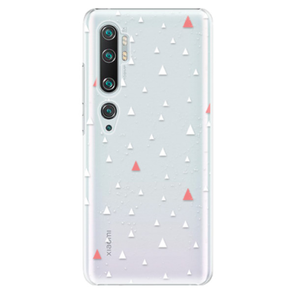 Plastové puzdro iSaprio - Abstract Triangles 02 - white - Xiaomi Mi Note 10 / Note 10 Pro
