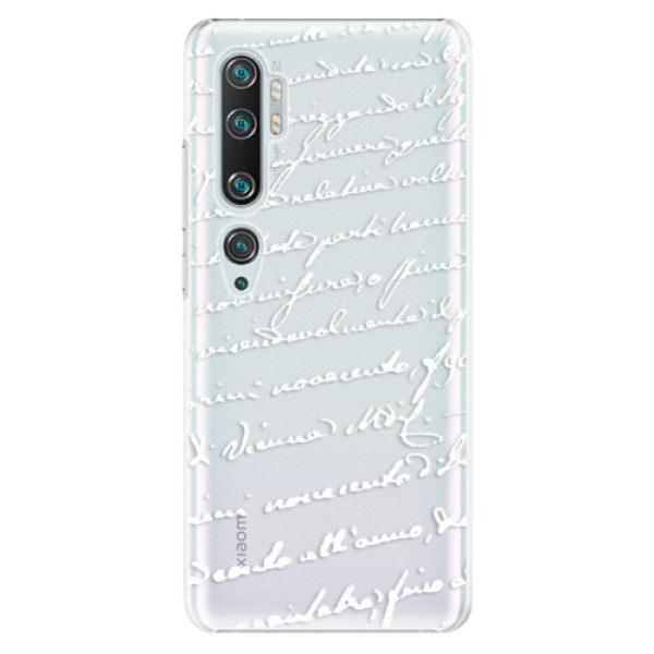Plastové puzdro iSaprio - Handwriting 01 - white - Xiaomi Mi Note 10 / Note 10 Pro