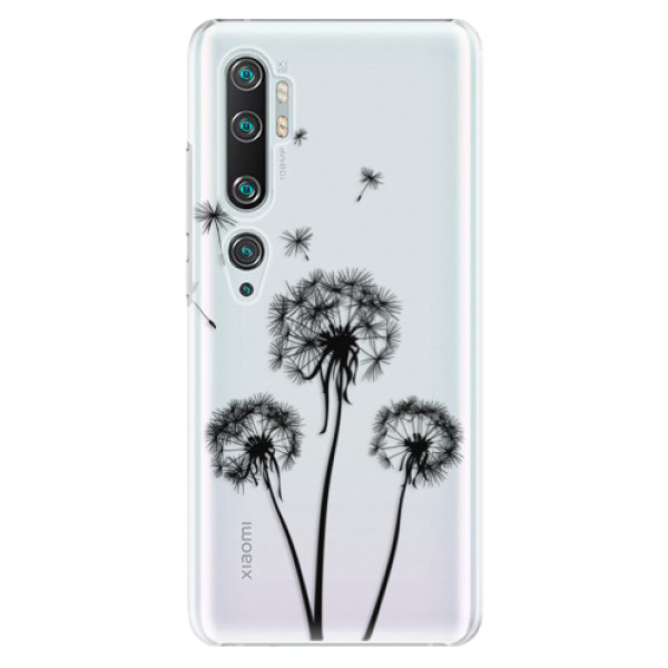 Plastové puzdro iSaprio - Three Dandelions - black - Xiaomi Mi Note 10 / Note 10 Pro