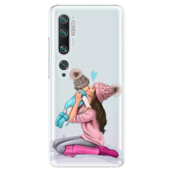 Plastové puzdro iSaprio - Kissing Mom - Brunette and Boy - Xiaomi Mi Note 10 / Note 10 Pro