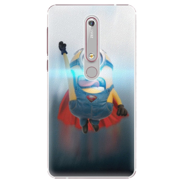 Plastové puzdro iSaprio - Mimons Superman 02 - Nokia 6.1