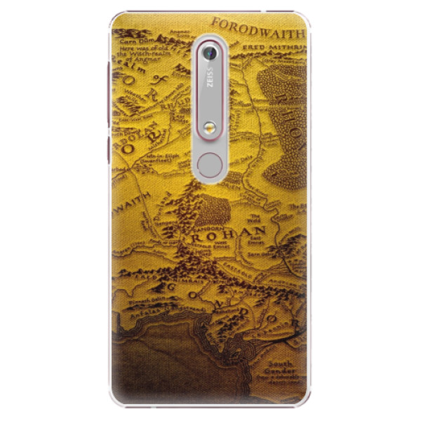 Plastové puzdro iSaprio - Old Map - Nokia 6.1