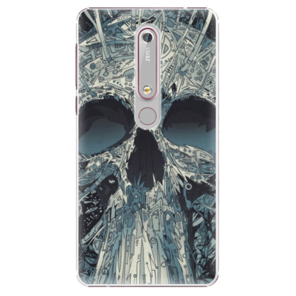 Plastové puzdro iSaprio - Abstract Skull - Nokia 6.1