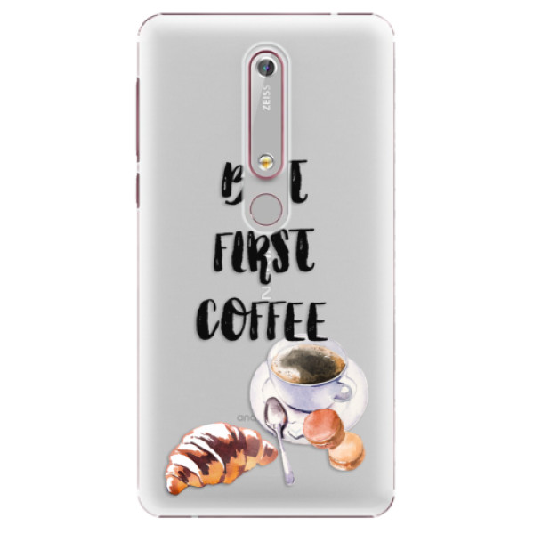 Plastové puzdro iSaprio - First Coffee - Nokia 6.1