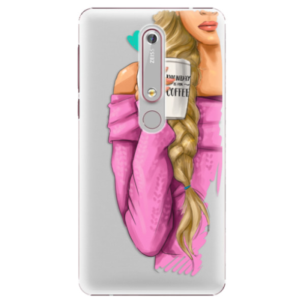 Plastové puzdro iSaprio - My Coffe and Blond Girl - Nokia 6.1