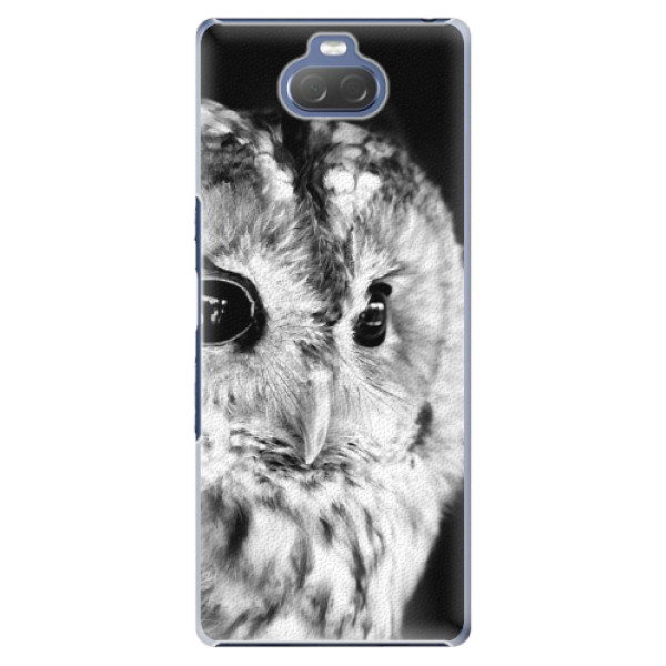 Plastové puzdro iSaprio - BW Owl - Sony Xperia 10 Plus