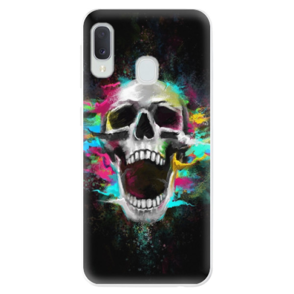 Odolné silikónové puzdro iSaprio - Skull in Colors - Samsung Galaxy A20e