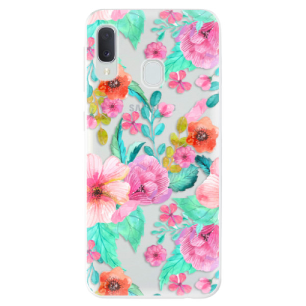 Odolné silikónové puzdro iSaprio - Flower Pattern 01 - Samsung Galaxy A20e