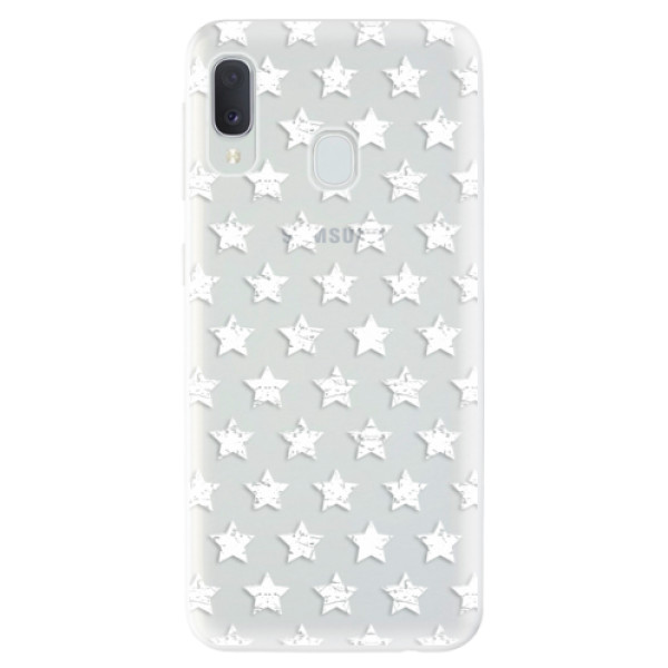 Odolné silikónové puzdro iSaprio - Stars Pattern - white - Samsung Galaxy A20e