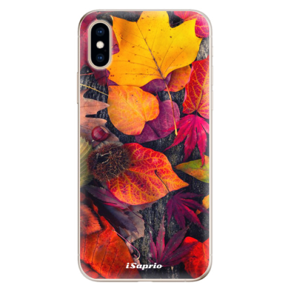 Odolné silikónové puzdro iSaprio - Autumn Leaves 03 - iPhone XS