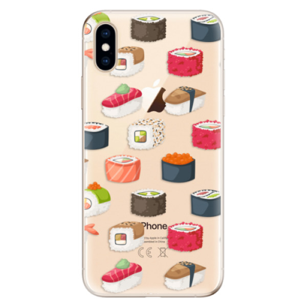 Odolné silikónové puzdro iSaprio - Sushi Pattern - iPhone XS