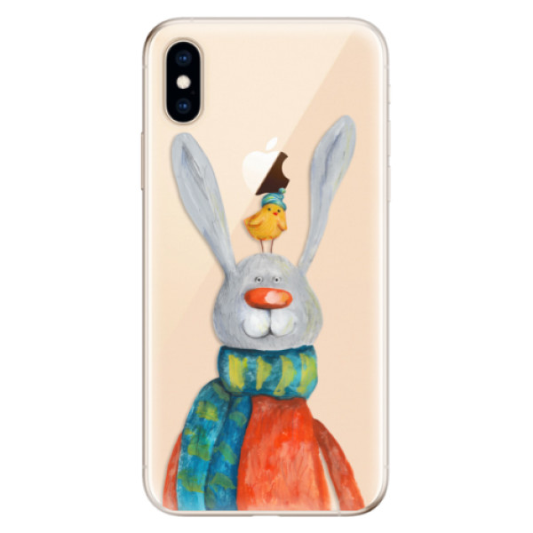 Odolné silikónové puzdro iSaprio - Rabbit And Bird - iPhone XS