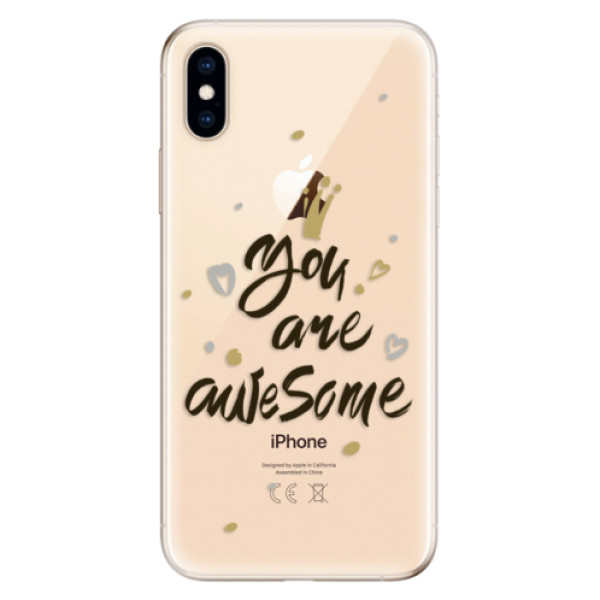 Odolné silikónové puzdro iSaprio - You Are Awesome - black - iPhone XS