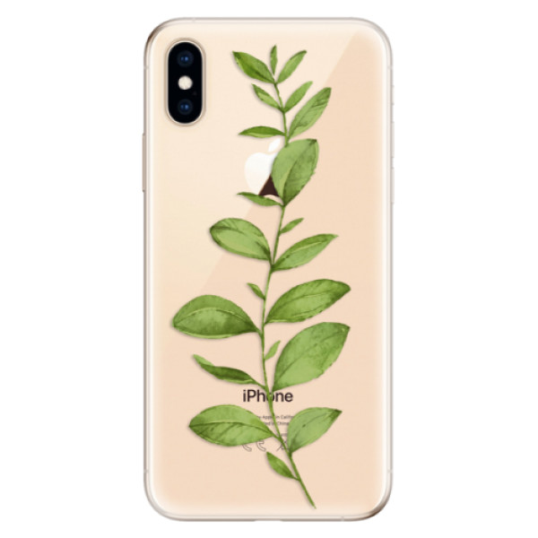 Odolné silikónové puzdro iSaprio - Green Plant 01 - iPhone XS