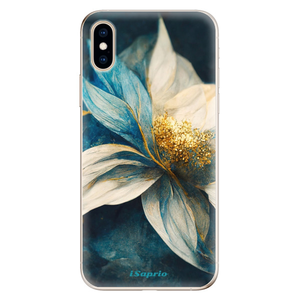 Odolné silikónové puzdro iSaprio - Blue Petals - iPhone XS