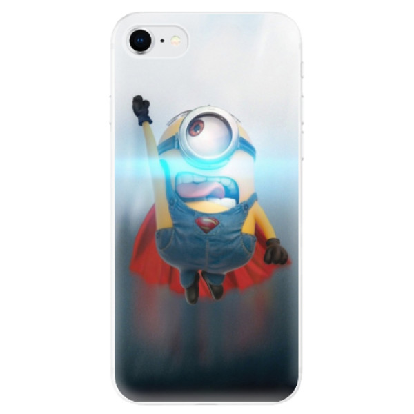 Odolné silikónové puzdro iSaprio - Mimons Superman 02 - iPhone SE 2020