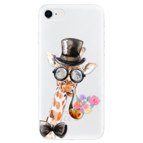 Odolné silikónové puzdro iSaprio - Sir Giraffe - iPhone SE 2020