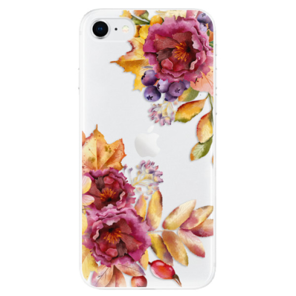 Odolné silikónové puzdro iSaprio - Fall Flowers - iPhone SE 2020