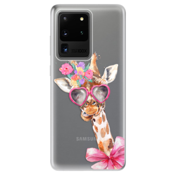 Odolné silikónové puzdro iSaprio - Lady Giraffe - Samsung Galaxy S20 Ultra