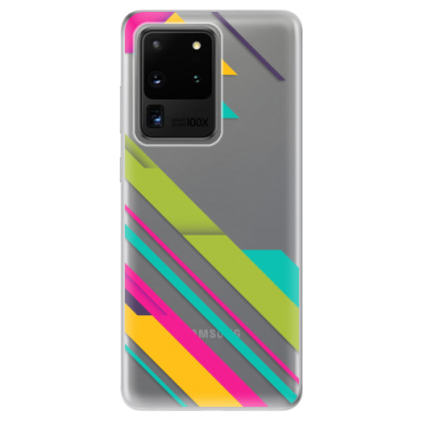 Odolné silikónové puzdro iSaprio - Color Stripes 03 - Samsung Galaxy S20 Ultra