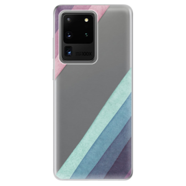 Odolné silikónové puzdro iSaprio - Glitter Stripes 01 - Samsung Galaxy S20 Ultra