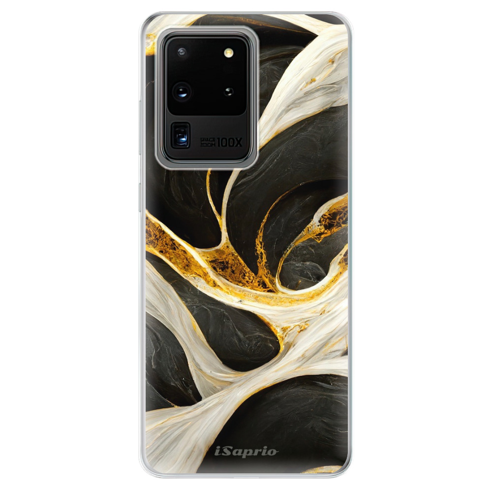 Odolné silikónové puzdro iSaprio - Black and Gold - Samsung Galaxy S20 Ultra