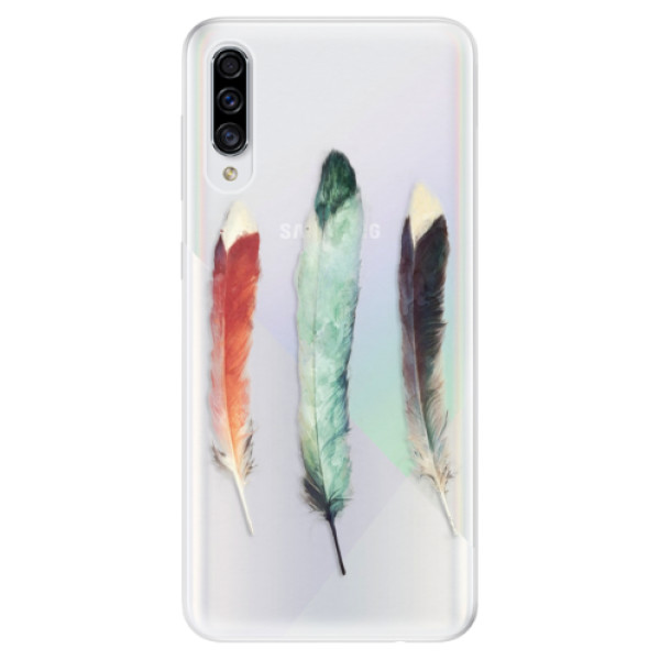 Odolné silikónové puzdro iSaprio - Three Feathers - Samsung Galaxy A30s