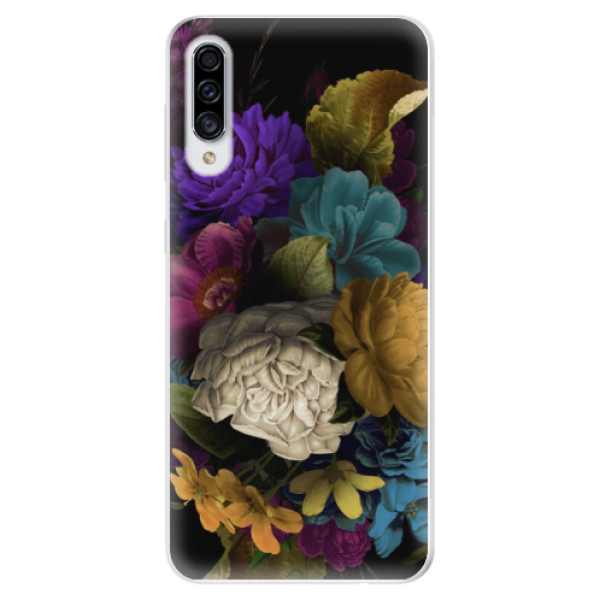 Odolné silikónové puzdro iSaprio - Dark Flowers - Samsung Galaxy A30s