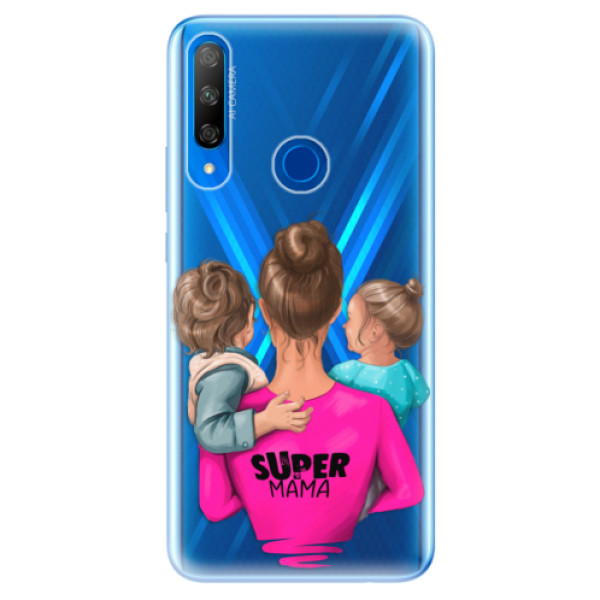 Odolné silikónové puzdro iSaprio - Super Mama - Boy and Girl - Huawei Honor 9X
