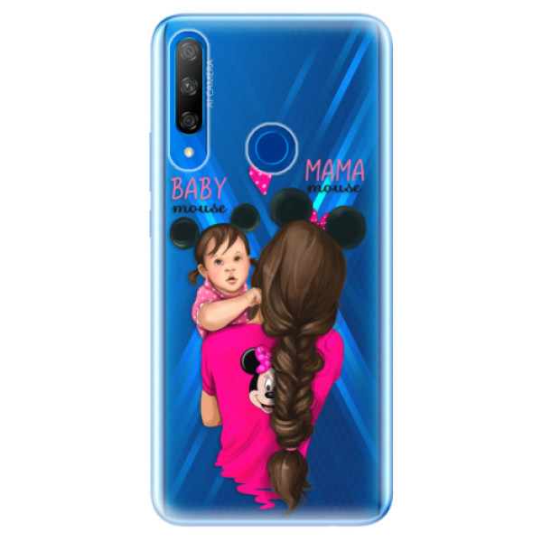 Odolné silikónové puzdro iSaprio - Mama Mouse Brunette and Girl - Huawei Honor 9X