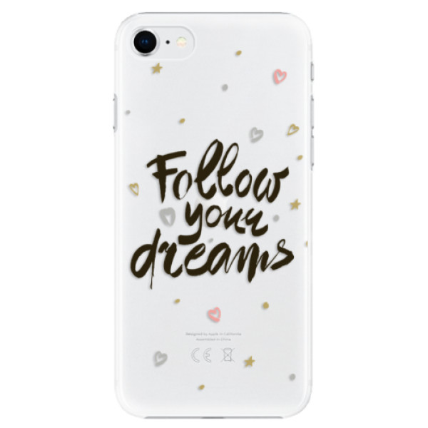 Plastové puzdro iSaprio - Follow Your Dreams - black - iPhone SE 2020