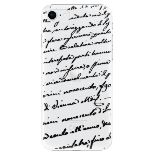 Plastové puzdro iSaprio - Handwriting 01 - black - iPhone SE 2020