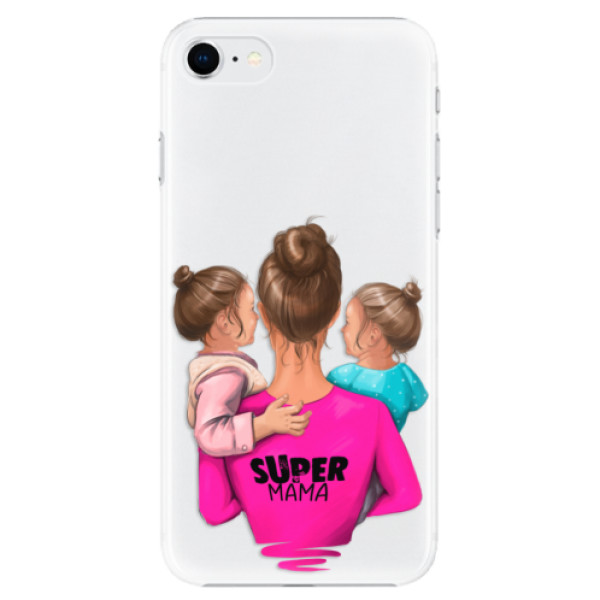 Plastové puzdro iSaprio - Super Mama - Two Girls - iPhone SE 2020