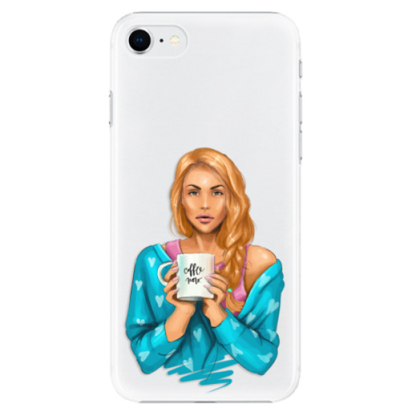 Plastové puzdro iSaprio - Coffe Now - Redhead - iPhone SE 2020