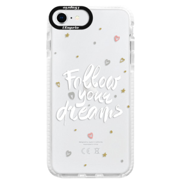 Silikónové puzdro Bumper iSaprio - Follow Your Dreams - white - iPhone SE 2020