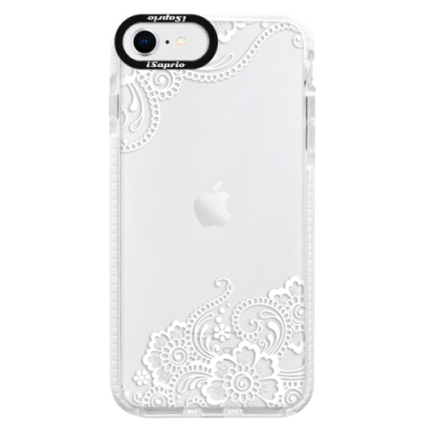 Silikónové puzdro Bumper iSaprio - White Lace 02 - iPhone SE 2020
