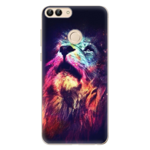Odolné silikónové puzdro iSaprio - Lion in Colors - Huawei P Smart