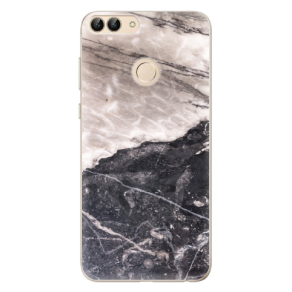 Odolné silikónové puzdro iSaprio - BW Marble - Huawei P Smart