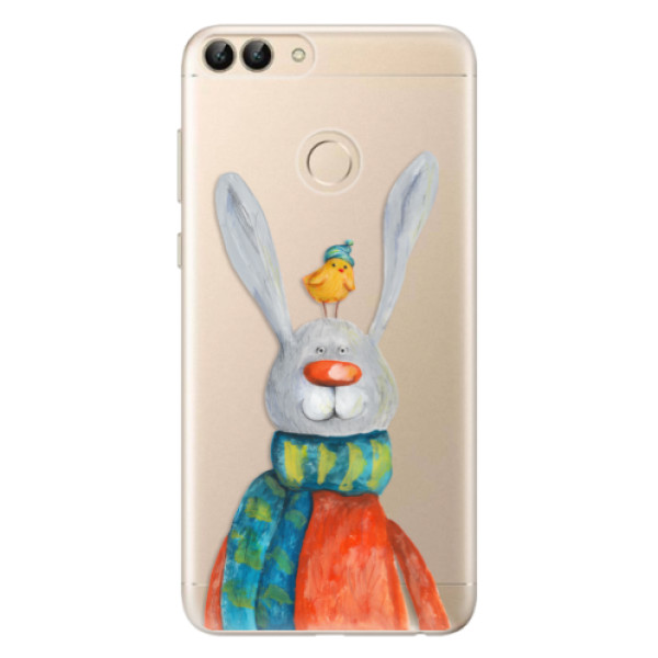 Odolné silikónové puzdro iSaprio - Rabbit And Bird - Huawei P Smart