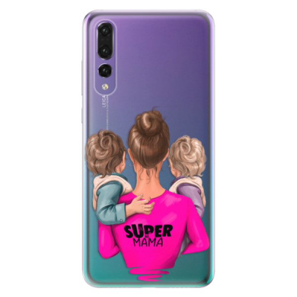 Odolné silikónové puzdro iSaprio - Super Mama - Two Boys - Huawei P20 Pro