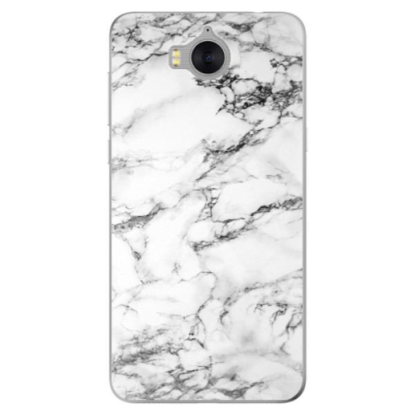 Odolné silikónové puzdro iSaprio - White Marble 01 - Huawei Y5 2017 / Y6 2017