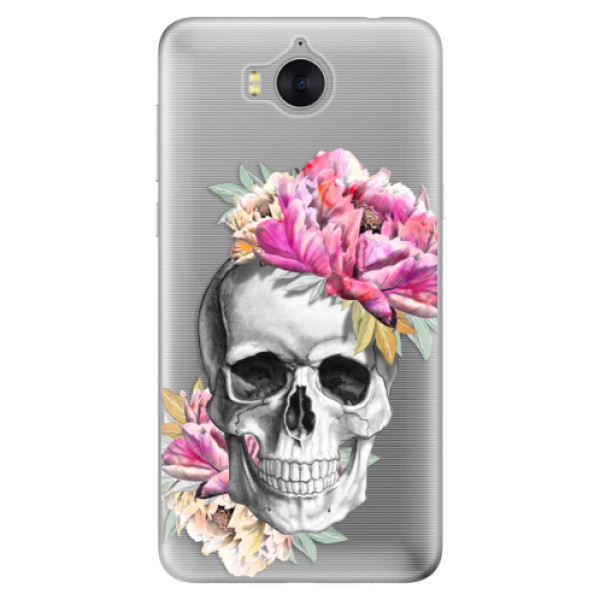 Odolné silikónové puzdro iSaprio - Pretty Skull - Huawei Y5 2017 / Y6 2017