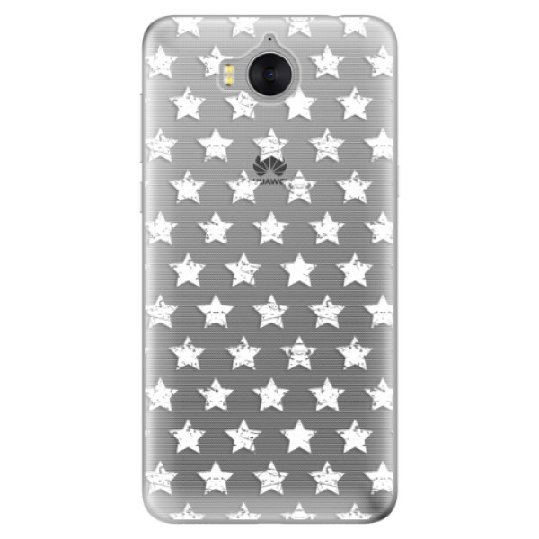 Odolné silikónové puzdro iSaprio - Stars Pattern - white - Huawei Y5 2017 / Y6 2017