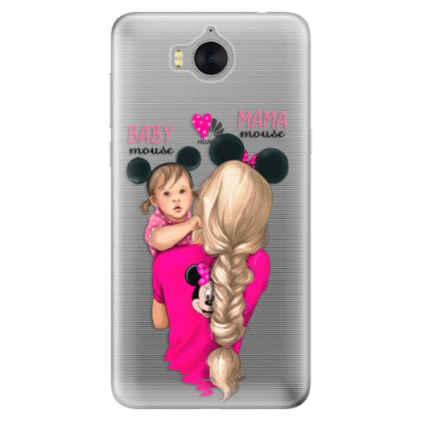 Odolné silikónové puzdro iSaprio - Mama Mouse Blond and Girl - Huawei Y5 2017 / Y6 2017