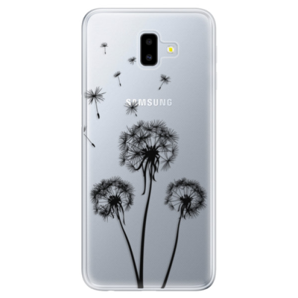 Odolné silikónové puzdro iSaprio - Three Dandelions - black - Samsung Galaxy J6+